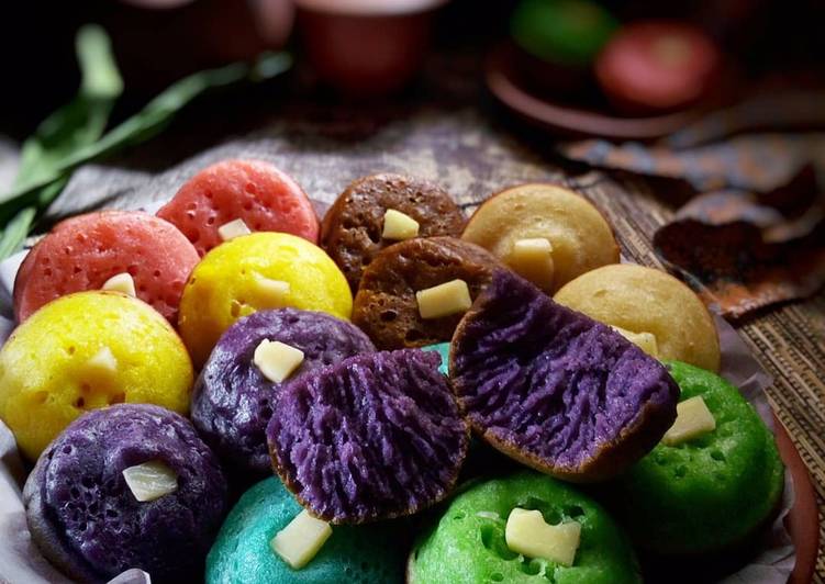 Cara Gampang Menyiapkan Pukis Bulat Pelangi Ceria, Lezat Sekali