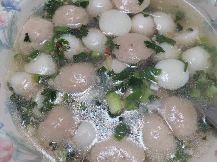 Resep Sup Bakso simple gurih Anti Gagal