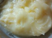 Una foto de crema pastelera