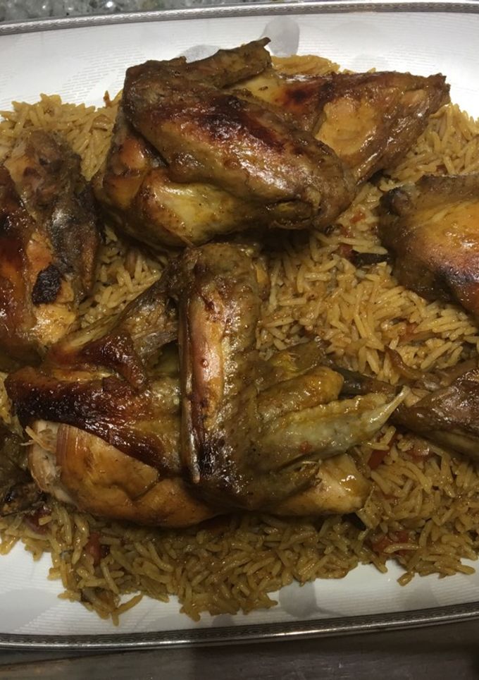 صورة لوصفة كبسة الدجاج