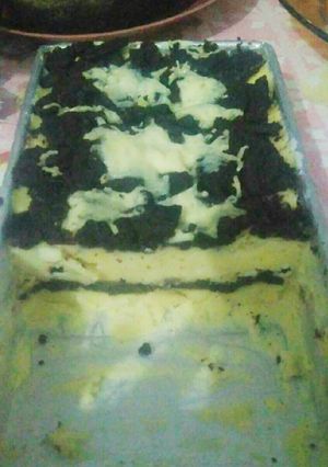 Foto resep Pudding Roti Oreo Keju