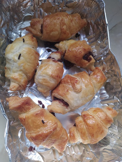 Una foto de Croissants de chocolate en airfryer