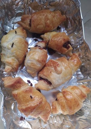 Una foto de Croissants de chocolate en airfryer
