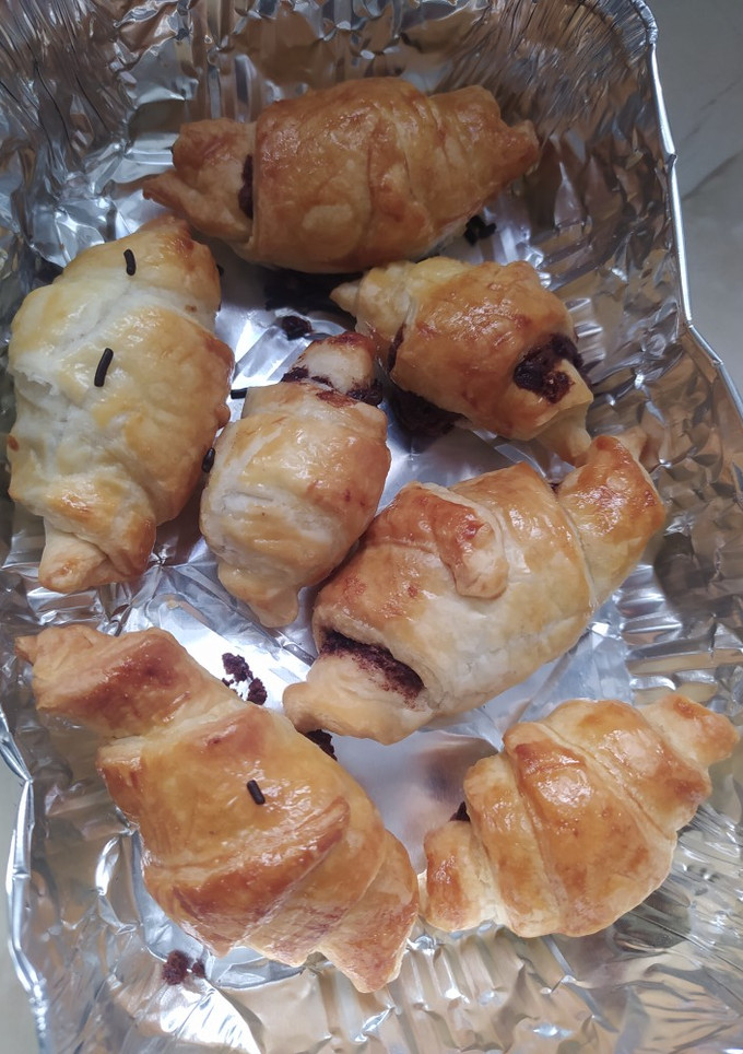 Una foto de Croissants de chocolate en airfryer