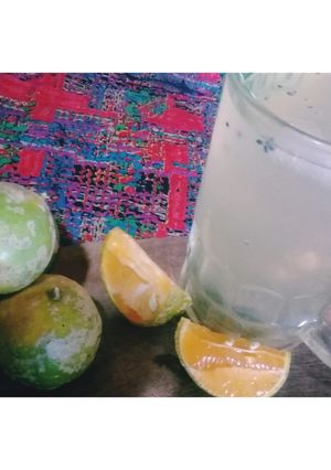 Foto resep Es jeruk peras selasih