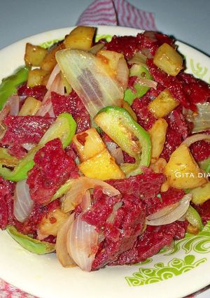 Foto resep Oseng dendeng pedas manis