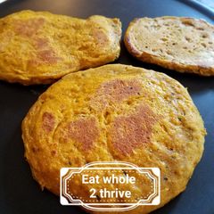 A picture of Kabocha squash Spelt sourdough flat bread.