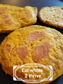 A picture of Kabocha squash Spelt sourdough flat bread.