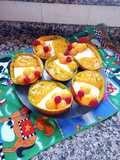 Mangos 🥭 rellenos de mousse de coco 🥥