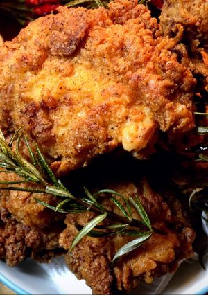 A picture of Fried Chicken Thighs Cor-rect.