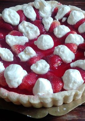Una foto de Tarta de frutillas maso maso