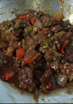 Foto resep Sapi lada hitam simpel