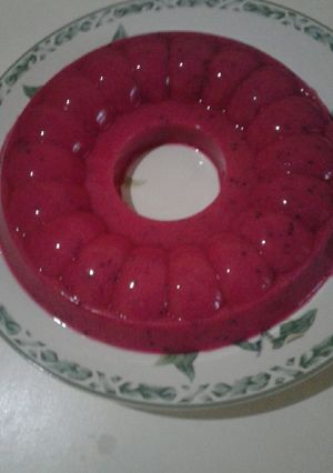 Foto resep Puding buah naga maknyus