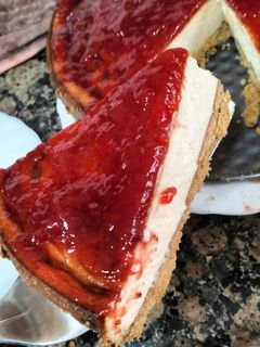 Una foto de Cheesecake con horno