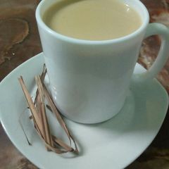 A picture of African brewed lemon grass tea# author marathon #.