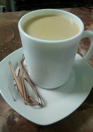 A picture of African brewed lemon grass tea# author marathon #.