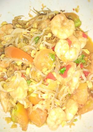 Foto resep Udang & tauge balado