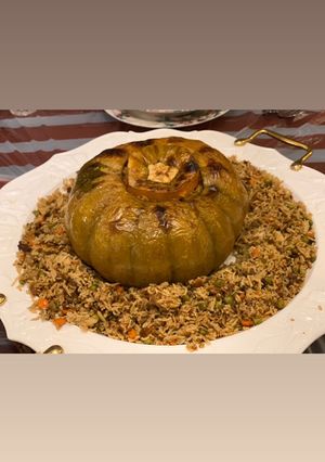 صورة لوصفة قرع محشي بأرز الاوزي 🎃