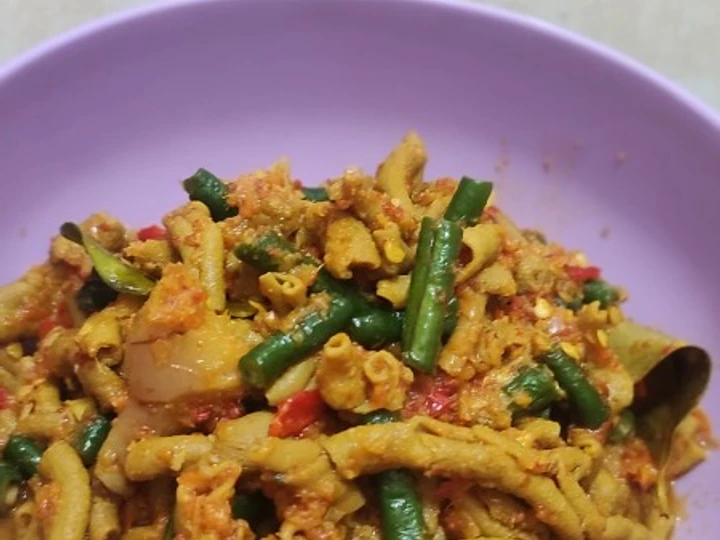 Cara Gampang Menyiapkan Resep Usus ayam + kacang panjang Bumbu kuning pedas yang Bikin Ngiler Anti Ribet, Uenak Banget