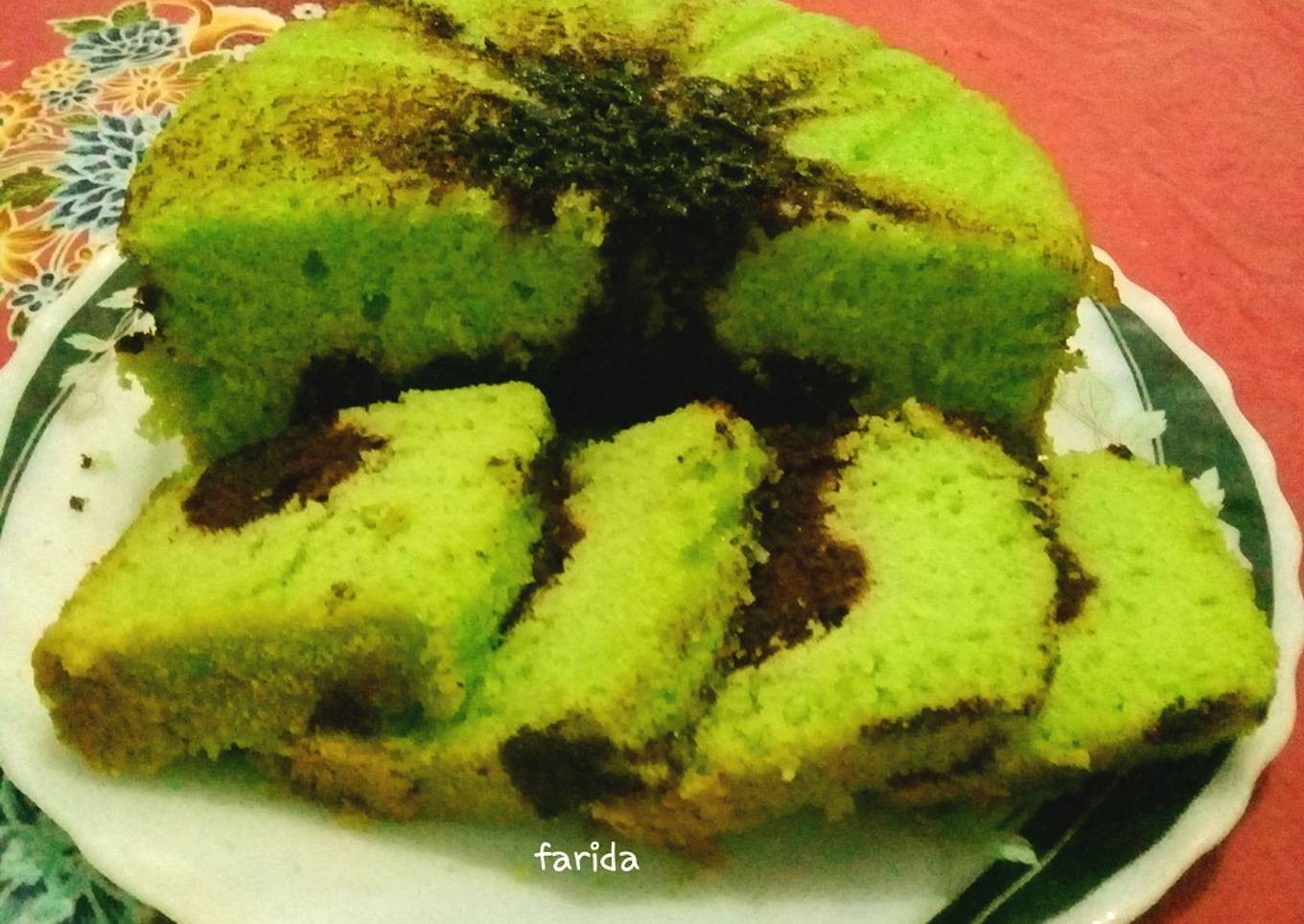 No Oven Bolu Pandan Coklat (Bolu Panci)