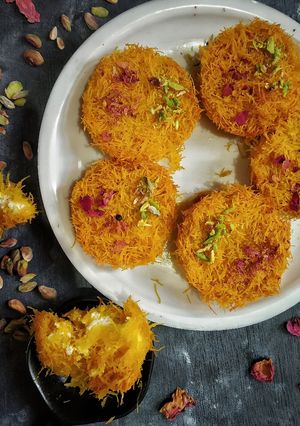 A picture of Cheesy kunafa.