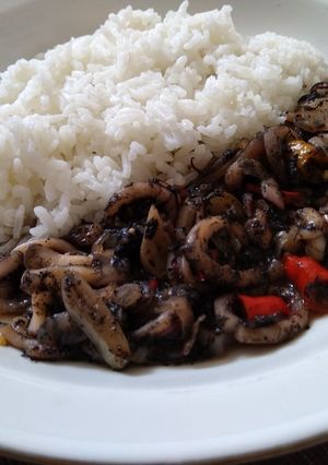 Foto resep 16. Nasi Tumis Cumi Hitam