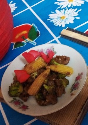 Una foto de Teriyaki de res