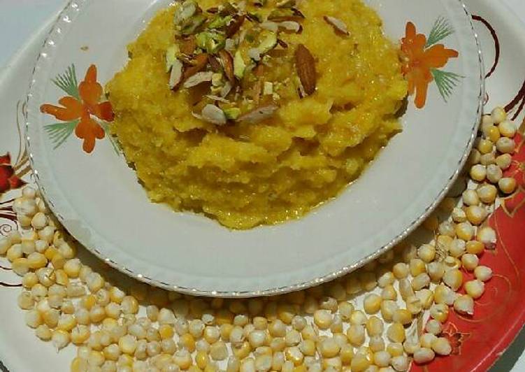 Easiest Way to Prepare Homemade Corn Halwa