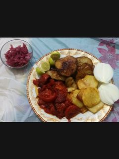 عکسی از دستور سرخ کردنی بادمجان ،سیب زمینی،گوجه
