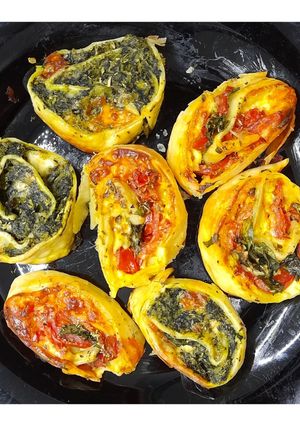 Una foto de Rolls de Acelga y Caprese