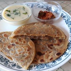 A picture of Mango Puranpoli.
