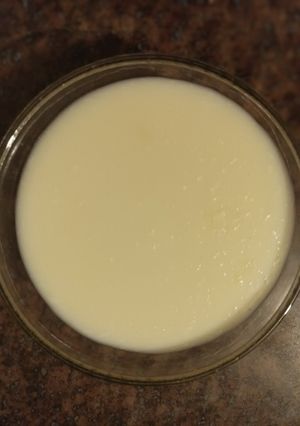 Una foto de Crema tipo pudin de vainilla y coco