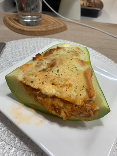 Una foto de Calabacín relleno light