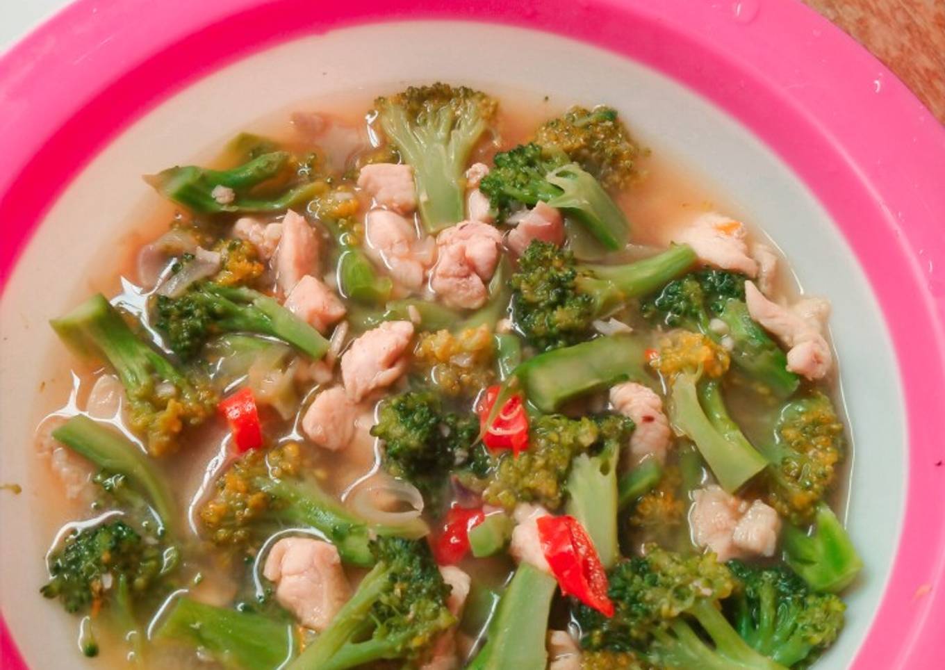 Tumis Brokoli Ayam Saus Tiram