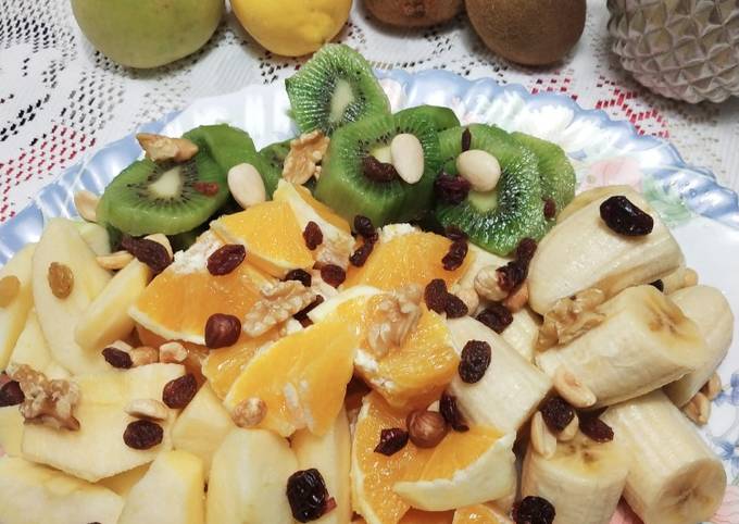 Ensalada De Frutas Con Frutos Secos Y Arándanos Receta De Gabriela Diez Cookpad 2479