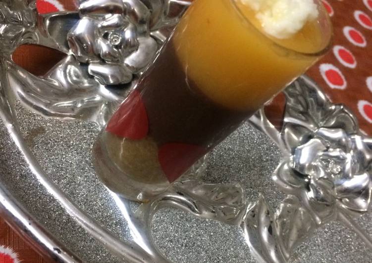 Easiest Way to Prepare Appetizing 3 Layer Pudding Mango chocolate and Biscuits