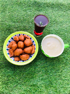 Akara with okro powder — kosai me garin kubewa ainihin hoton girkin