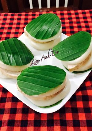 Hình của món Bánh giầy làm bằng lò vi sóng.