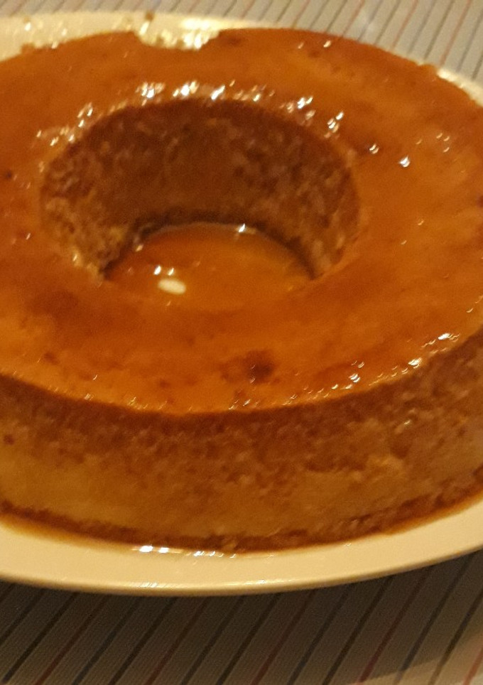 Una foto de Flan de leche condensada