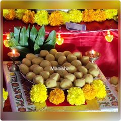 A picture of Ganesh Chaturthi Special Mawa Besan Ladoo.
