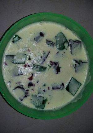 Una foto de Gelatina mosaico de piña colada