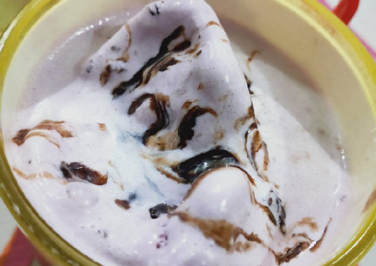 Recipe of Banana shake with black current ice cream in 17 Minutes for Family