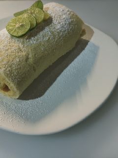 Una foto de Jelly roll de crema de limón