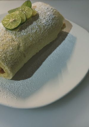 Una foto de Jelly roll de crema de limón