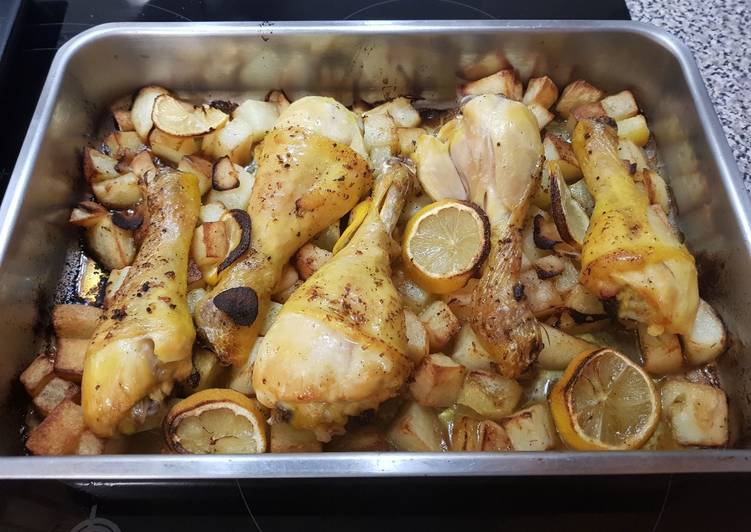 Jamoncitos de pollo al horno con limón