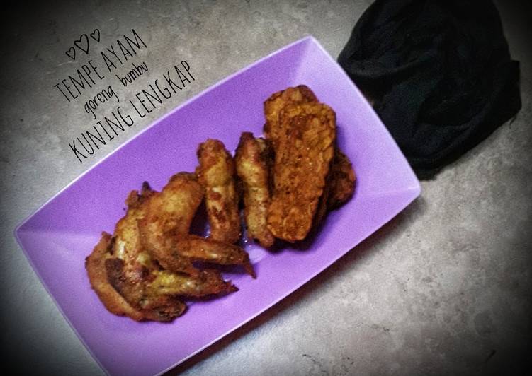 Resep @ENAK Tempe ayam goreng bumbu kuning lengkap resep masakan rumahan yummy app