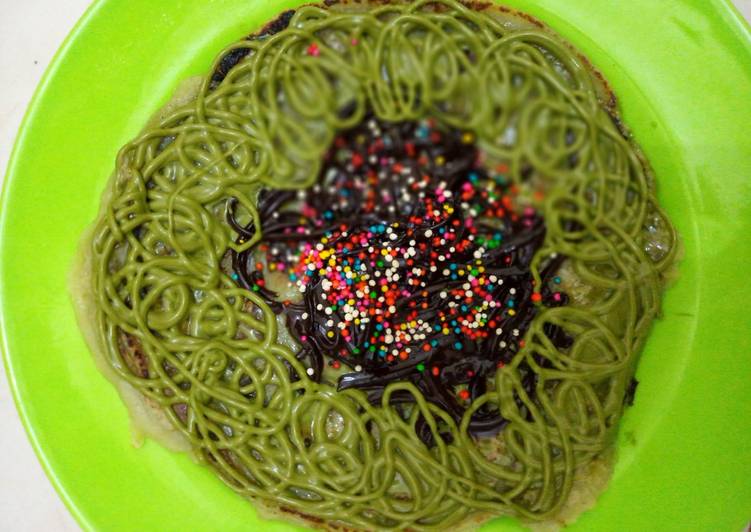 Pancake Matcha Choco Rainbow