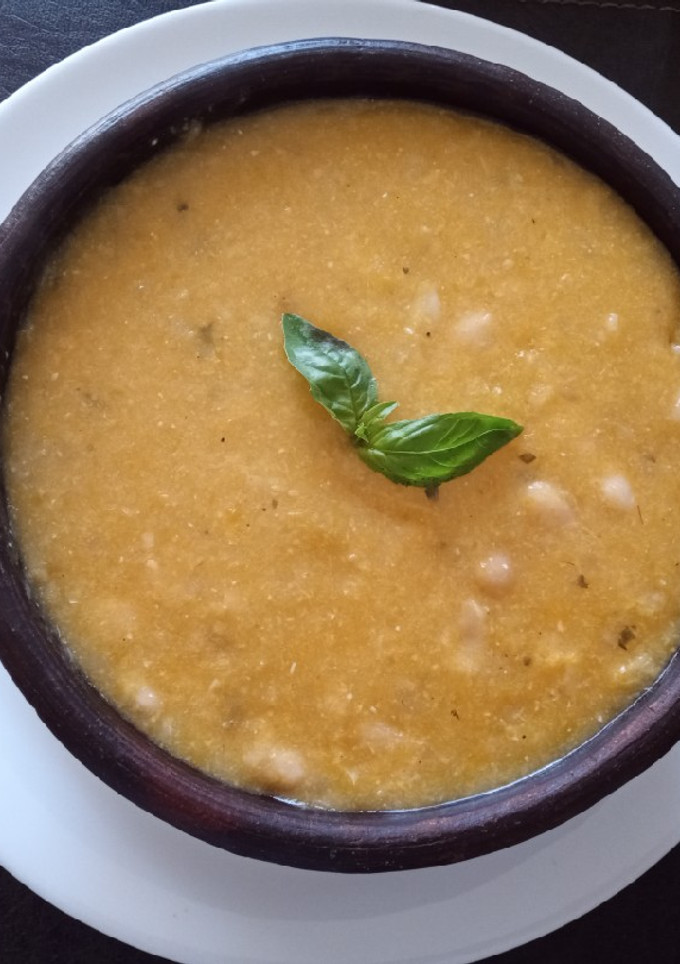 Una foto de Porotos granados con mazamorra
