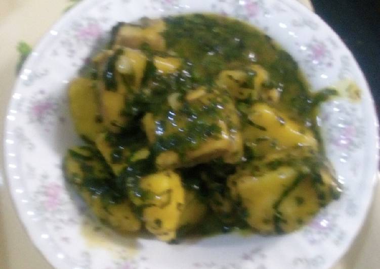 Recipe of Favorite Yam porridge and vegetables