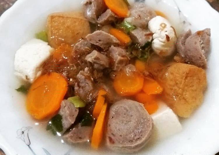 Kuah Bakso Tahu Komplit